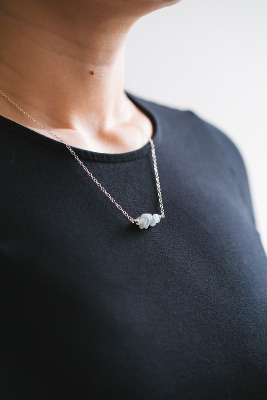 Aquamarine Crystals Necklace