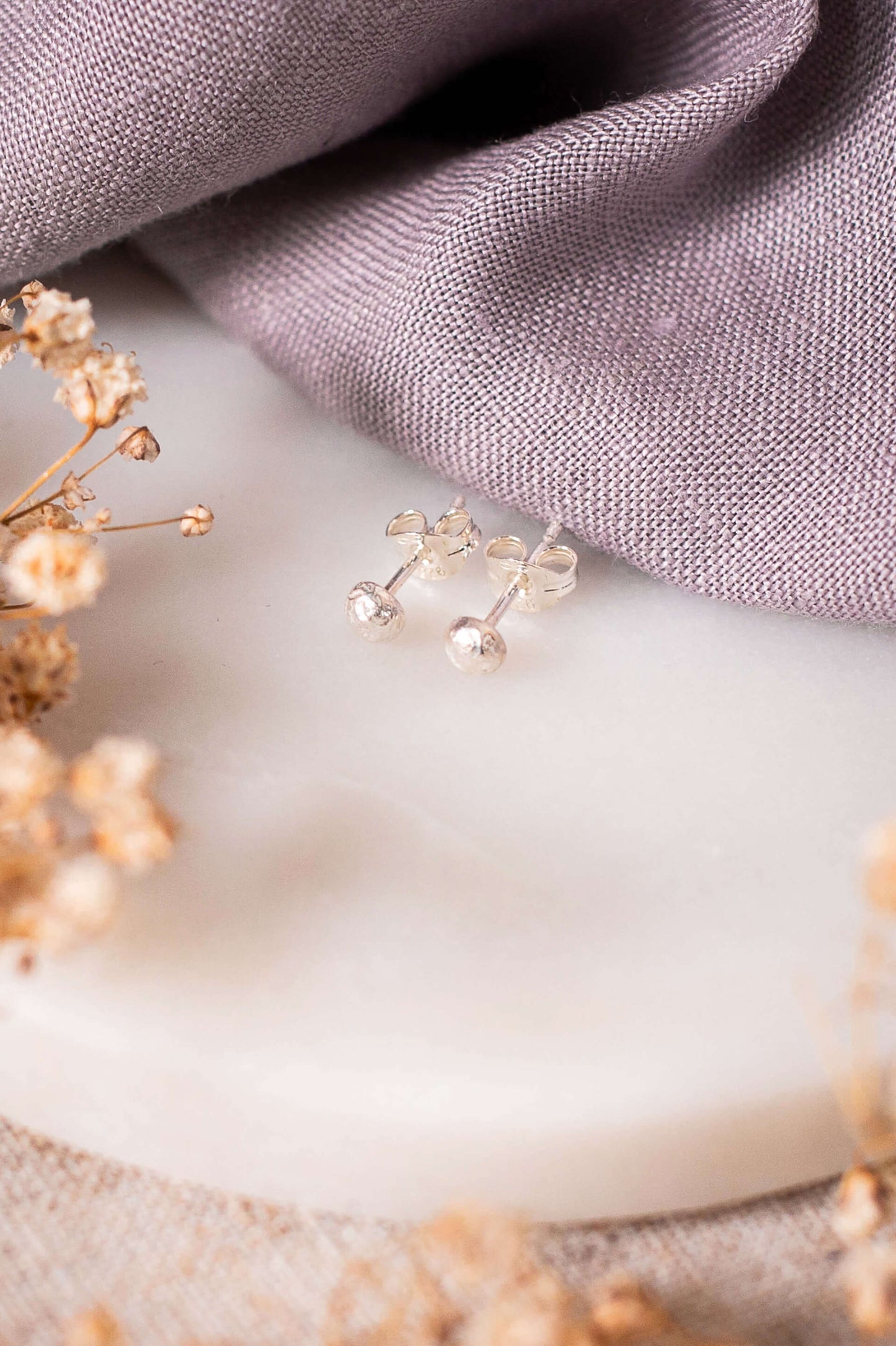 Organic Pebble Stud Earrings