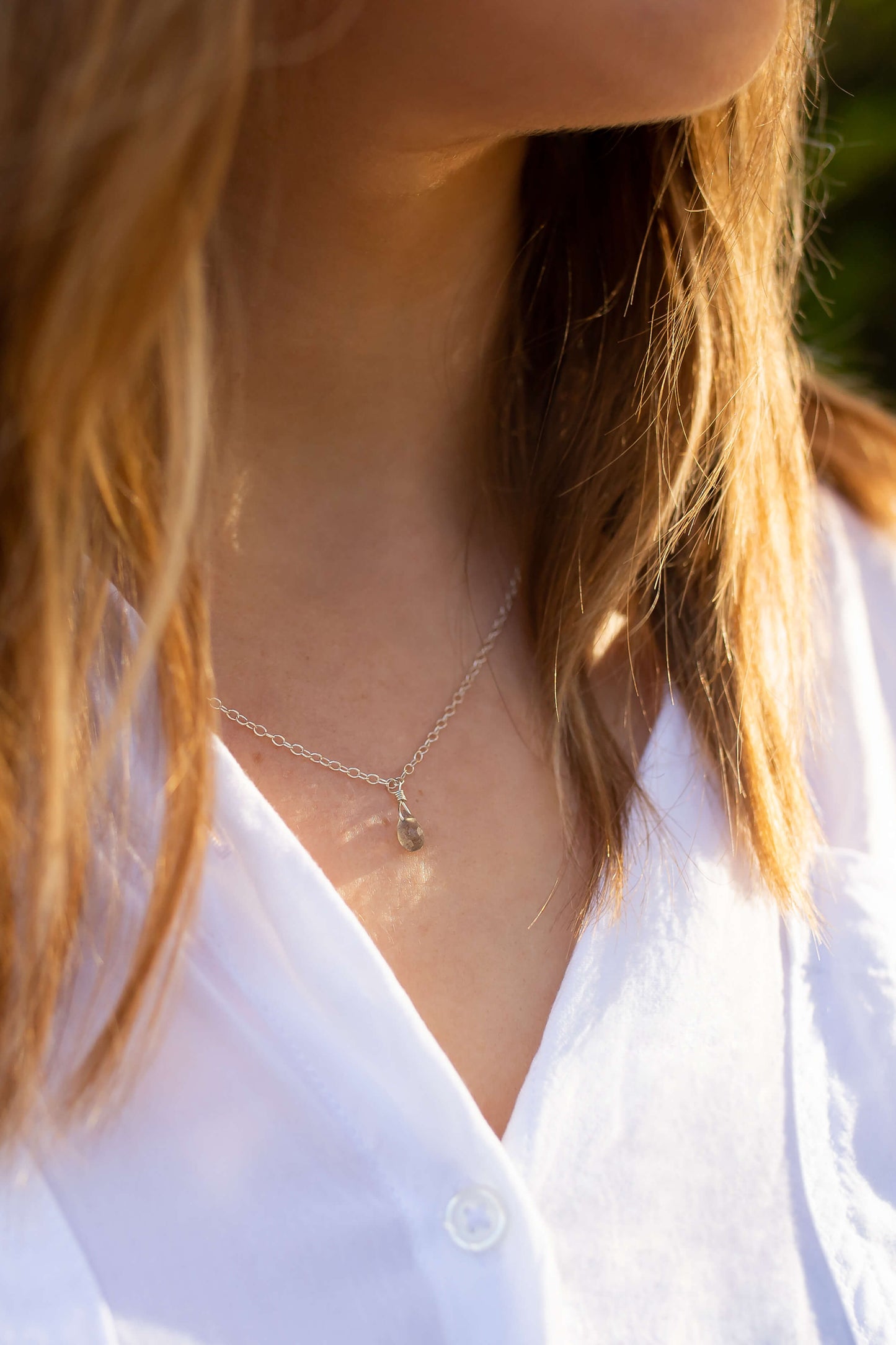 Labradorite Teardrop Necklace