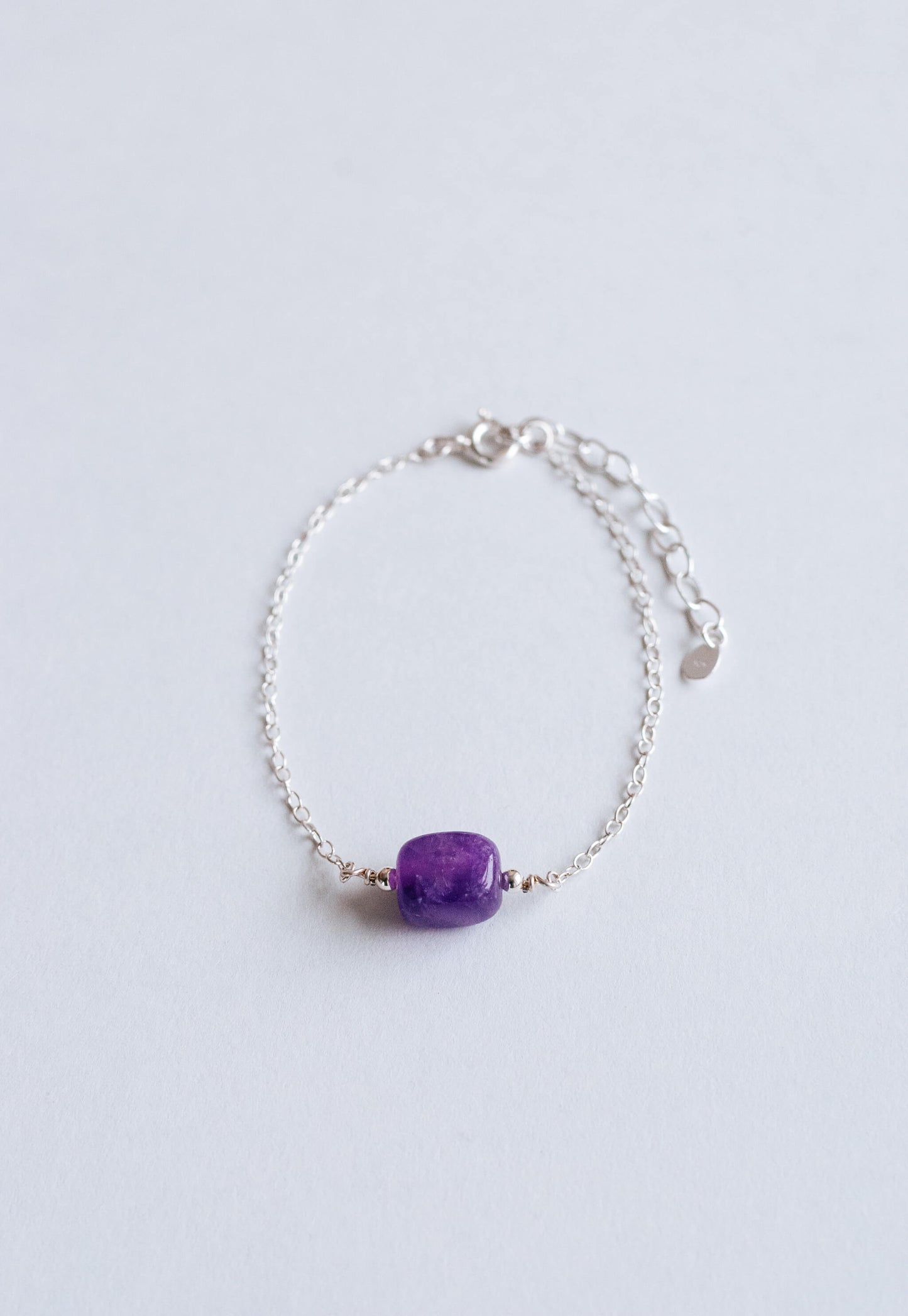 Honeydew Club sterling silver amethyst bracelet