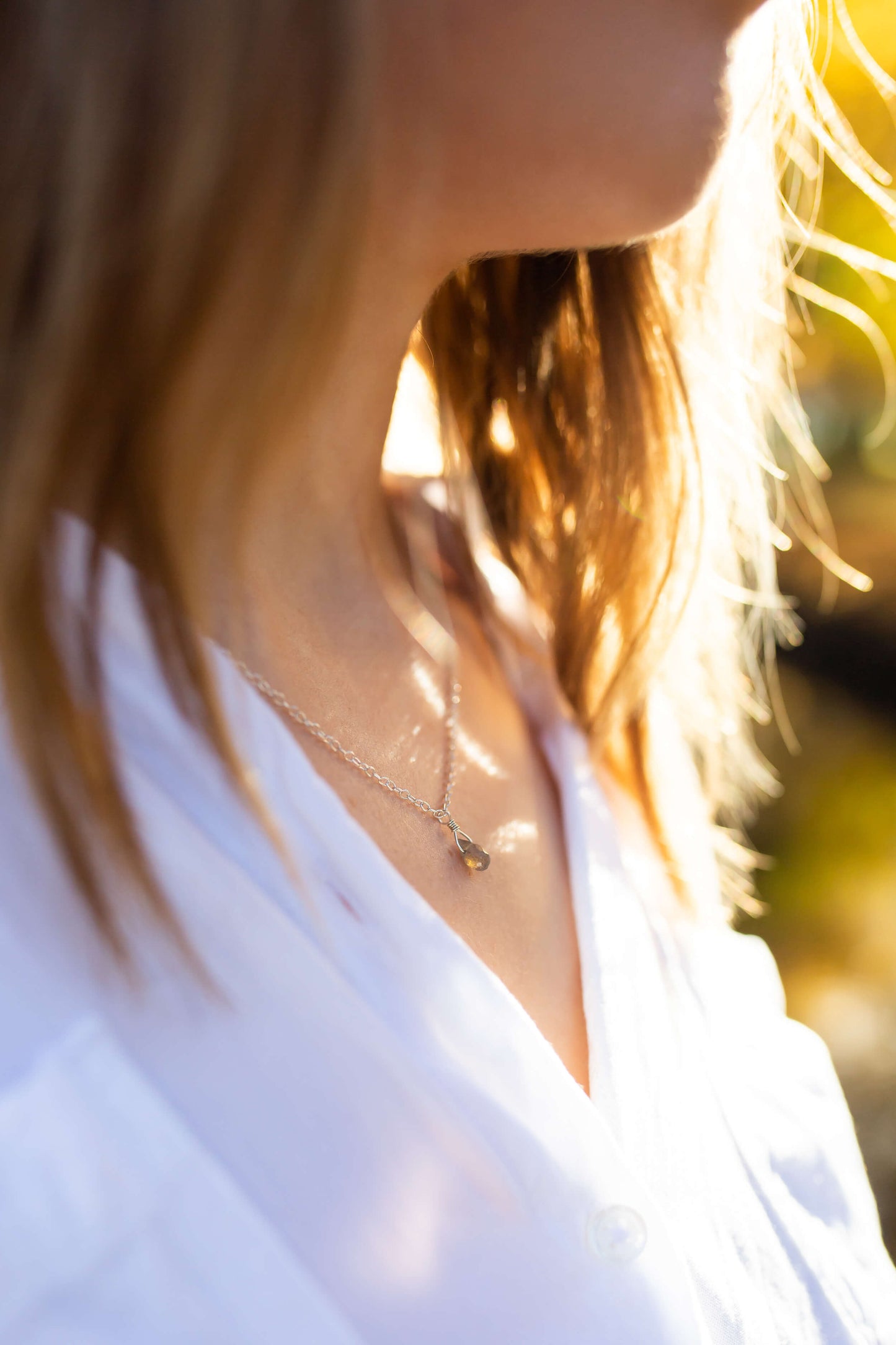 Labradorite Teardrop Necklace
