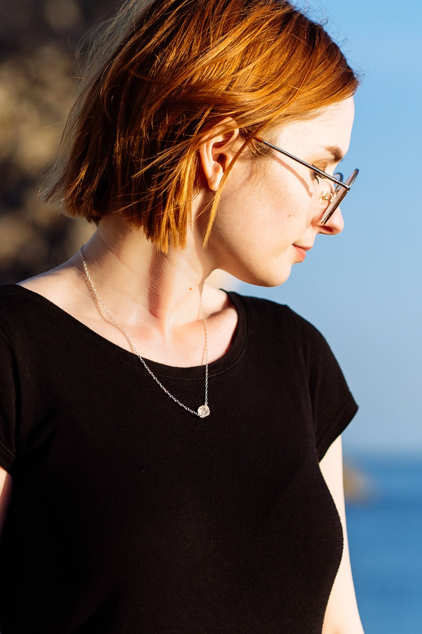 Raw Rose Quartz Necklace