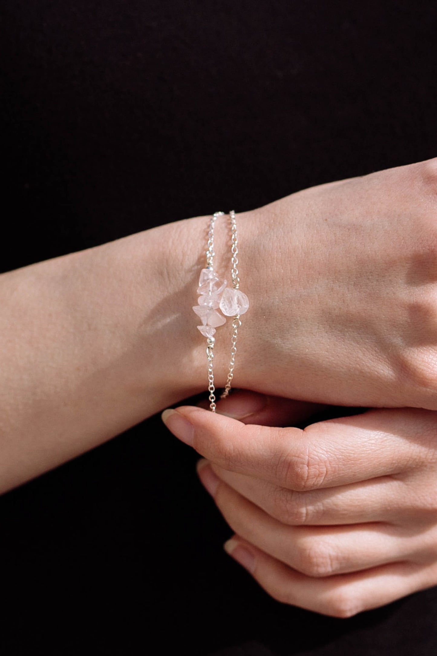 Raw Rose Quartz Bracelet