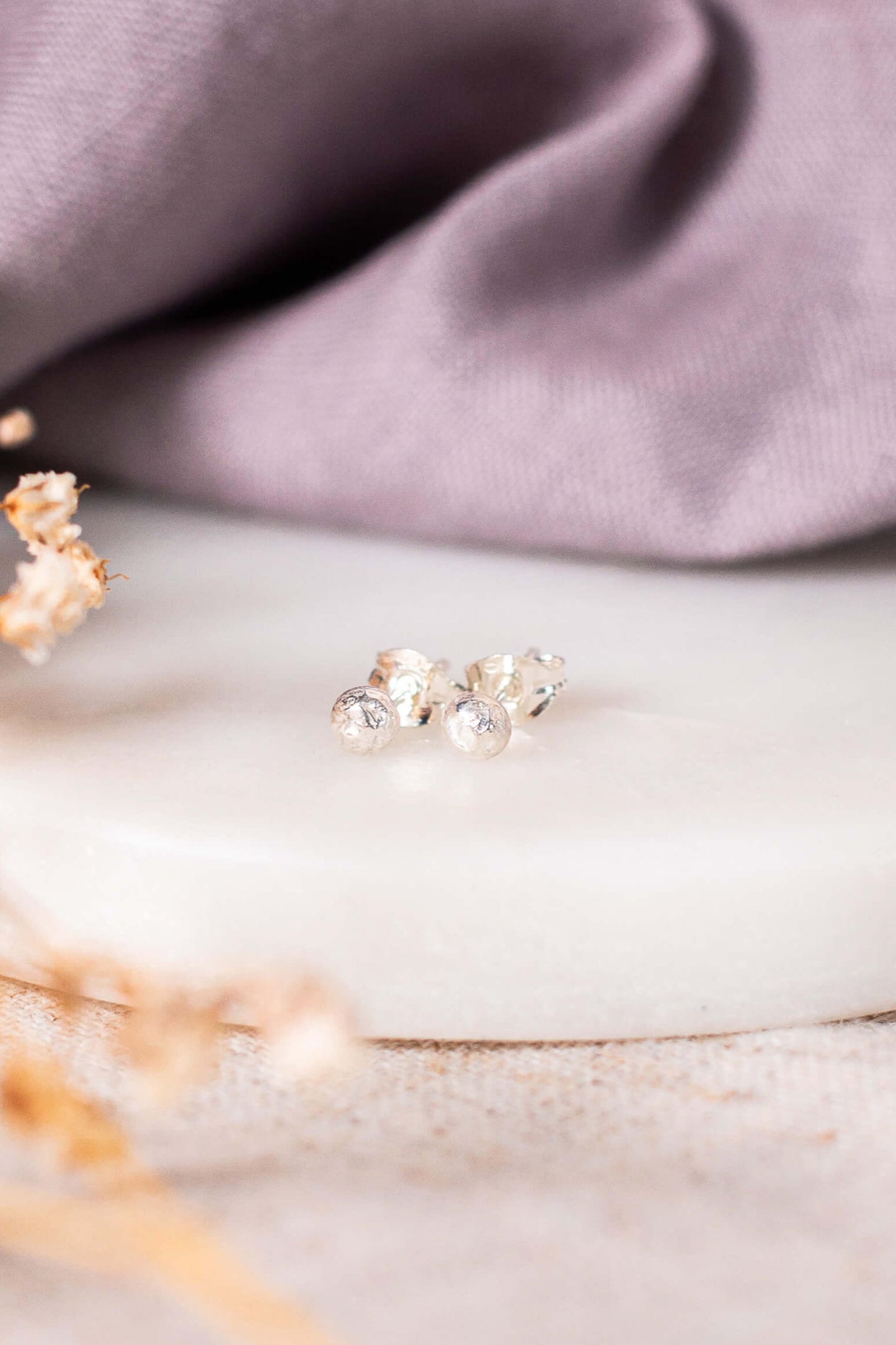 Organic Pebble Stud Earrings