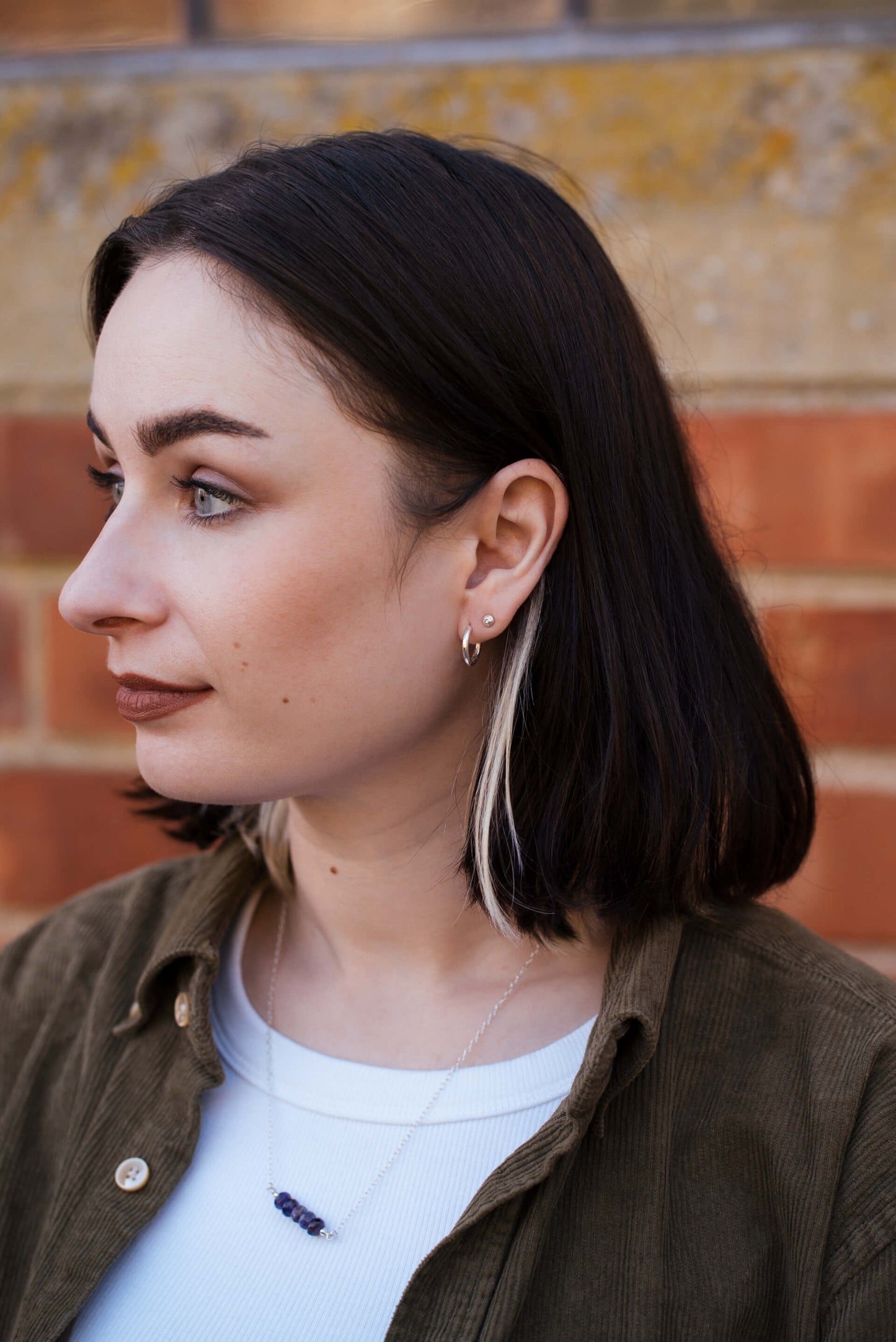 Textured Sterling Silver Hoop Earrings