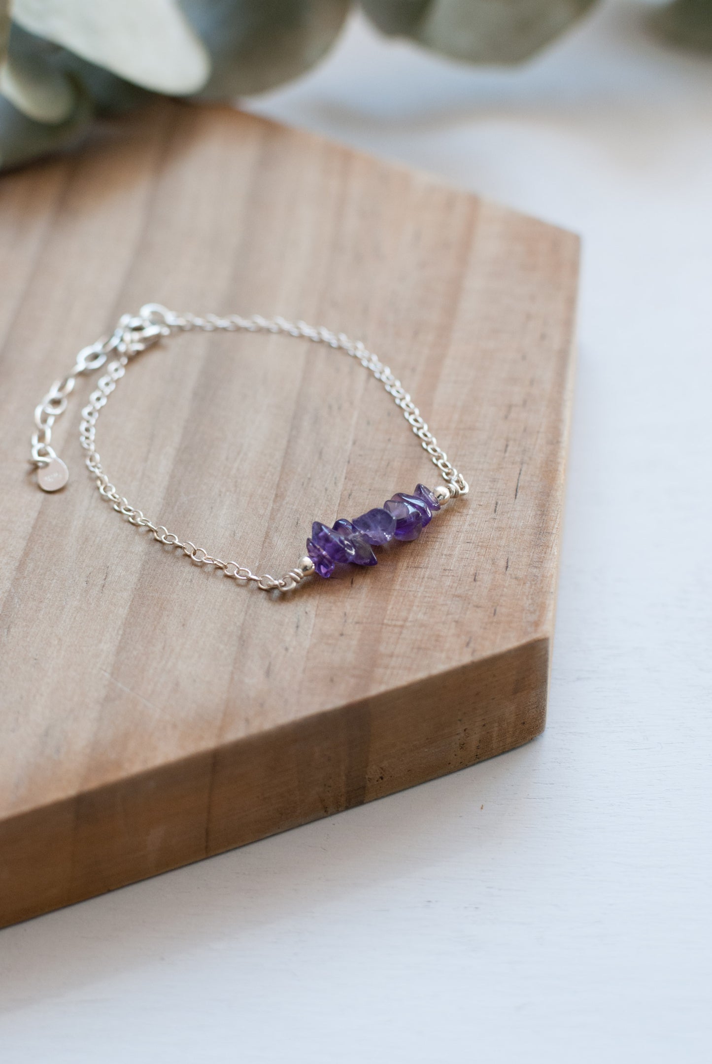 Amethyst Bar Bracelet