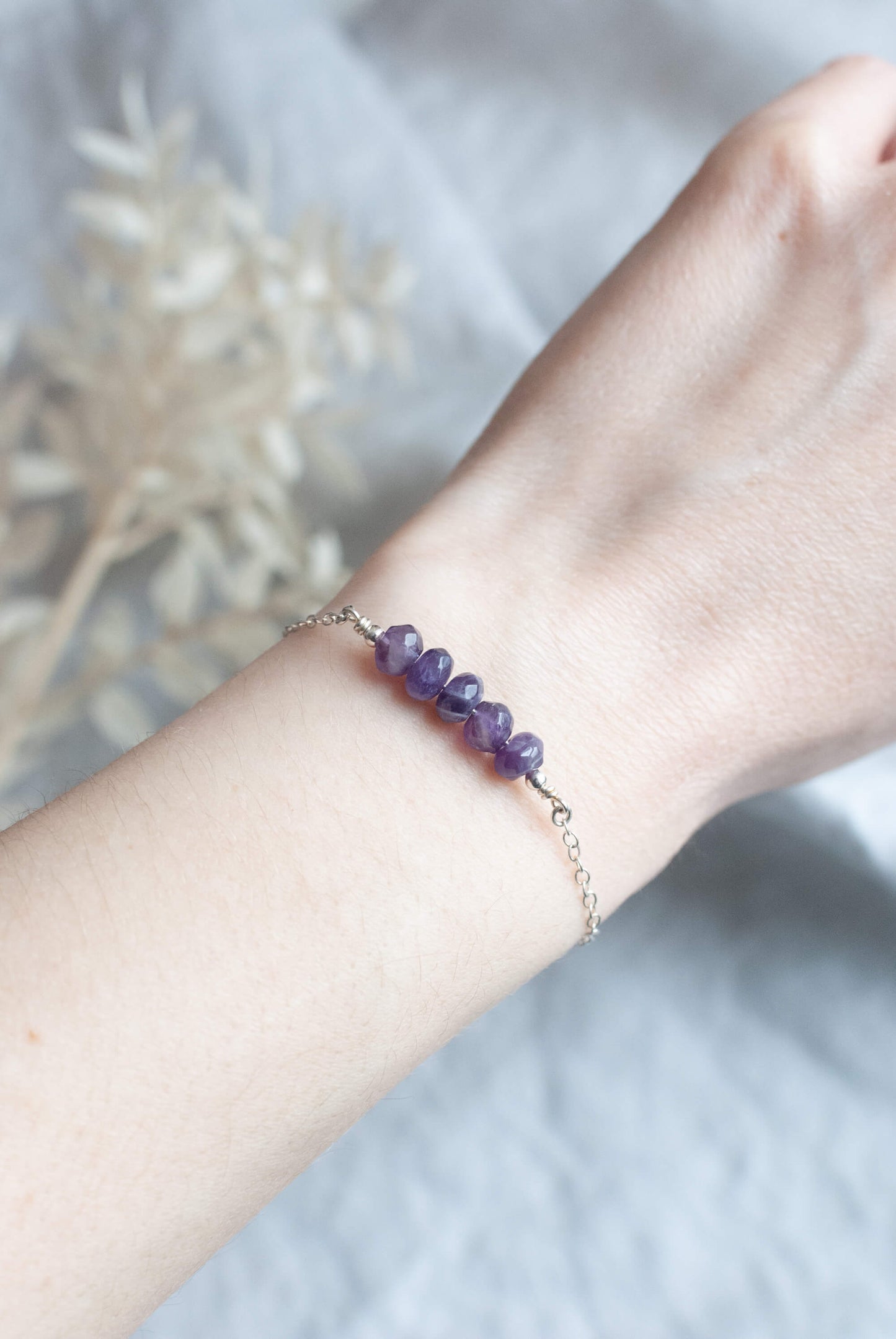 Amethyst Rondelle Bracelet
