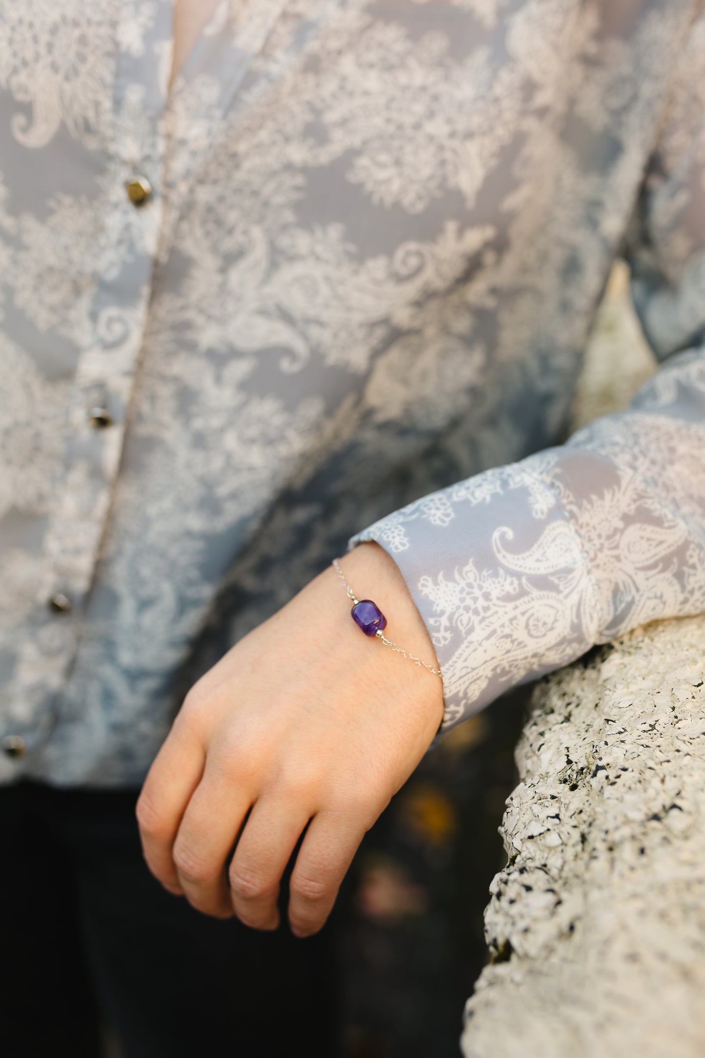 Amethyst Gemstone Bracelet