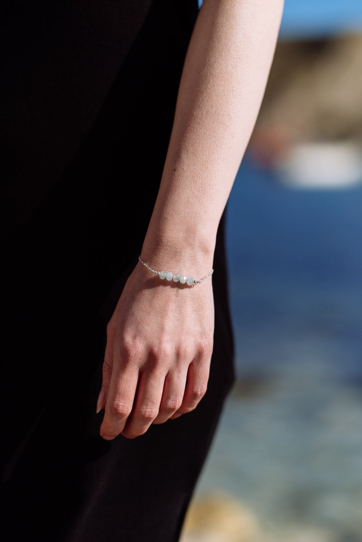 Dainty Blue Gemstone Bracelet