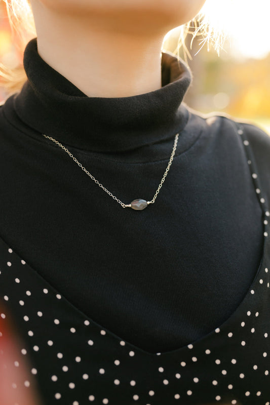 Labradorite Silver Necklace