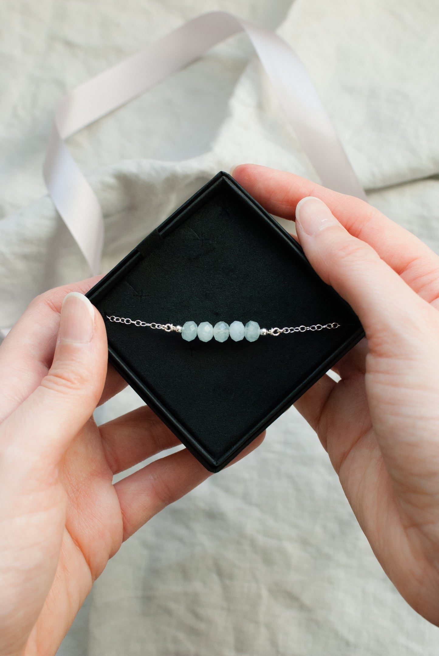 Sterling Silver Aquamarine Bracelet