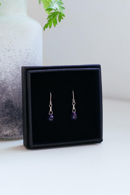 Amethyst Teardrop Earrings