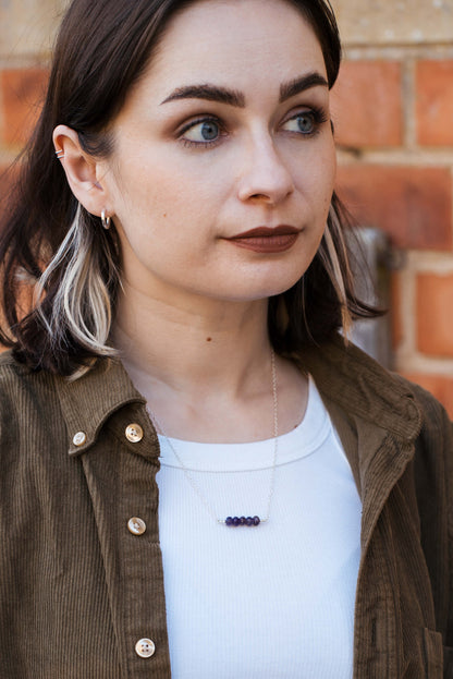 Amethyst Rondelle Necklace