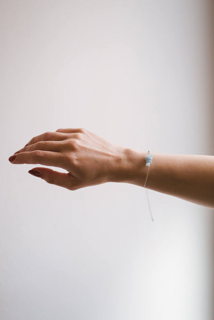 Aquamarine Crystals Bracelet