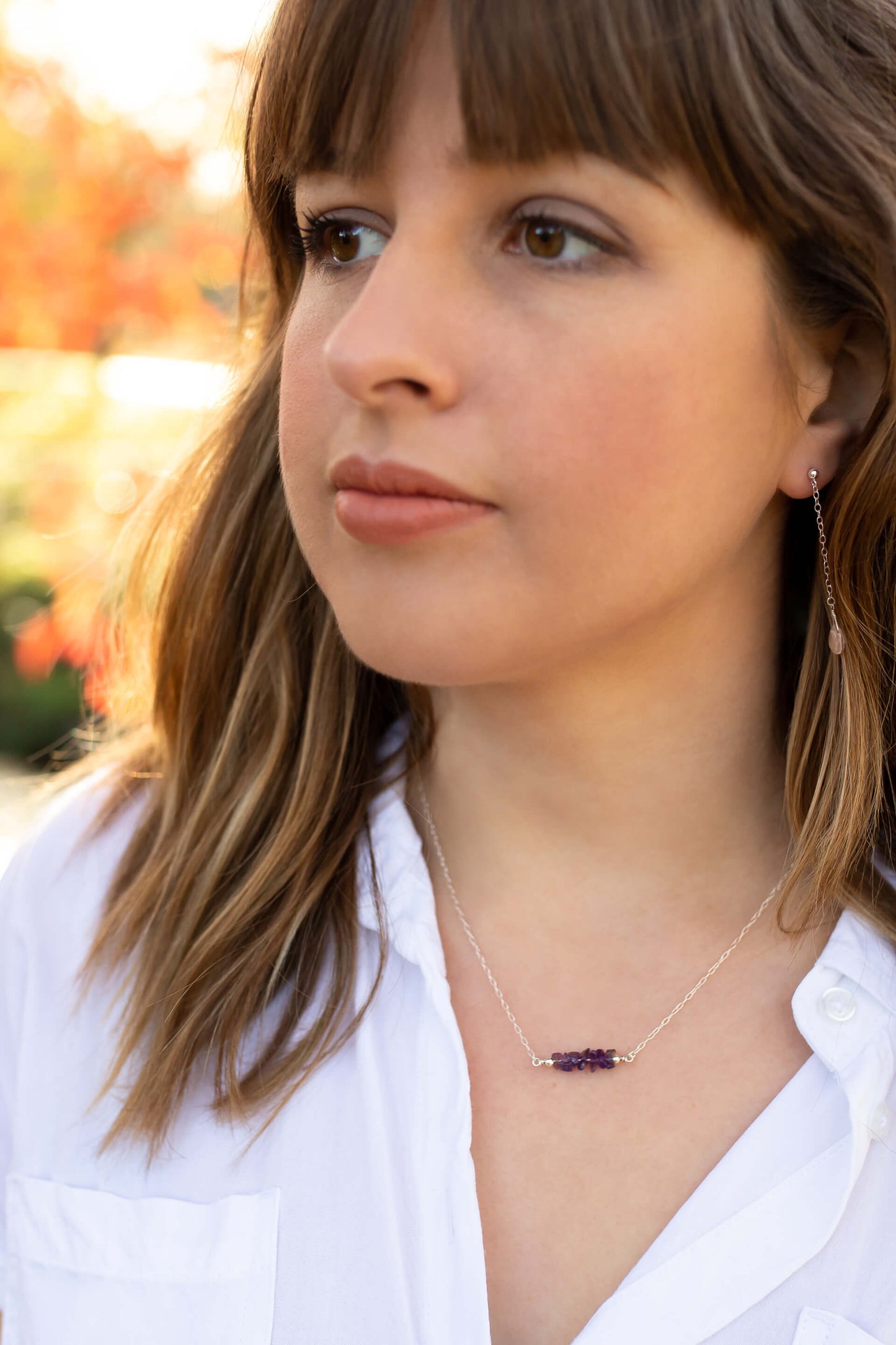 Amethyst Crystals Necklace