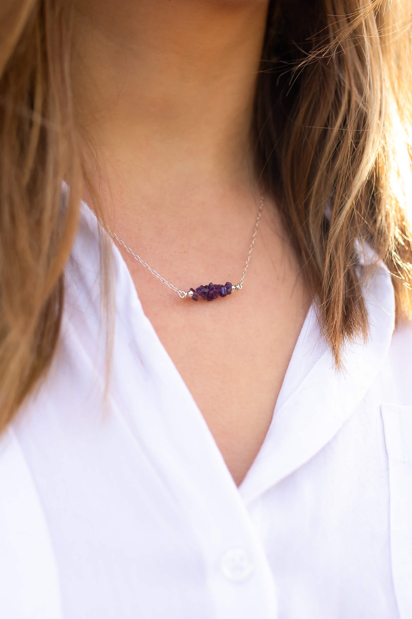 Amethyst Crystals Necklace