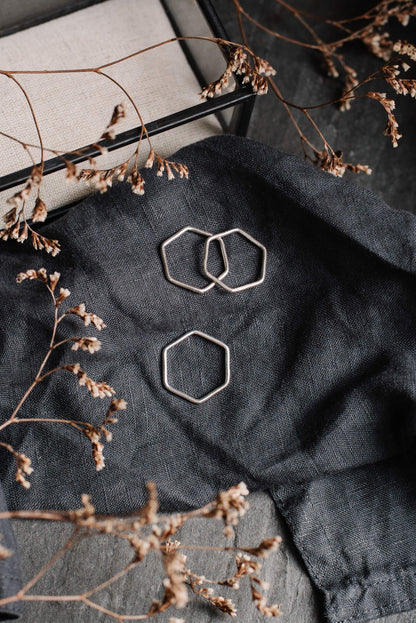 Hexagon Sterling Silver Ring