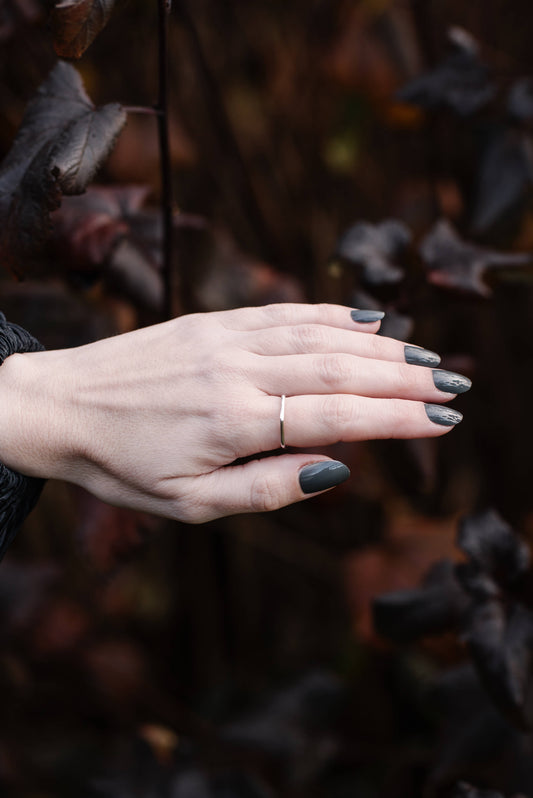 Hexagon Sterling Silver Ring