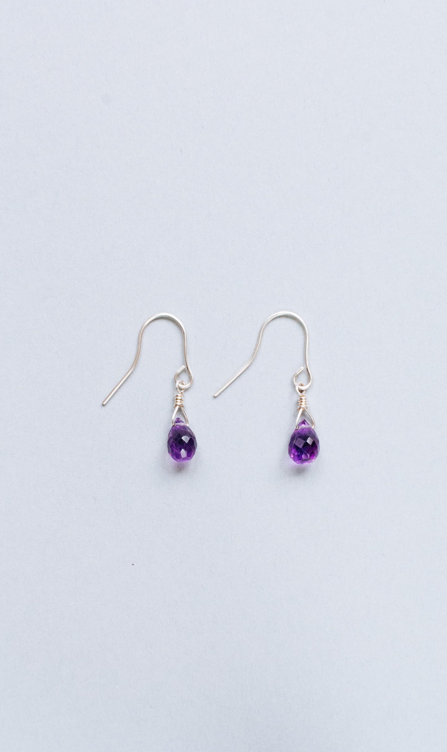 Honeydew Club sterling silver amethyst earrings