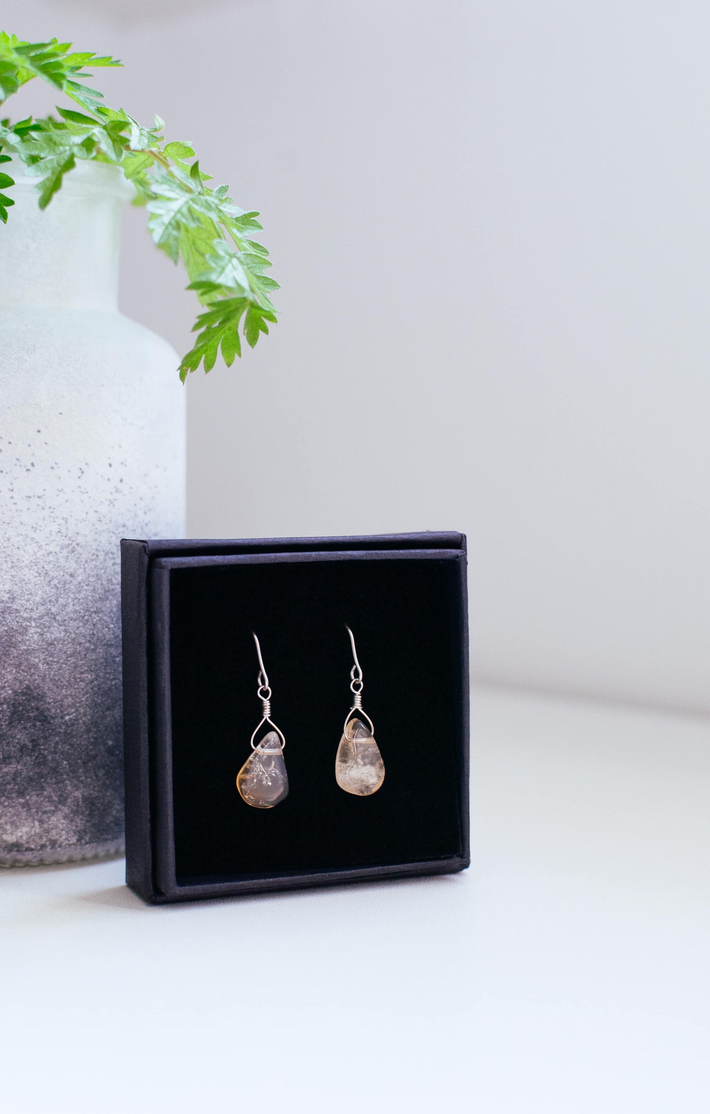 Sterling silver citrine earrings