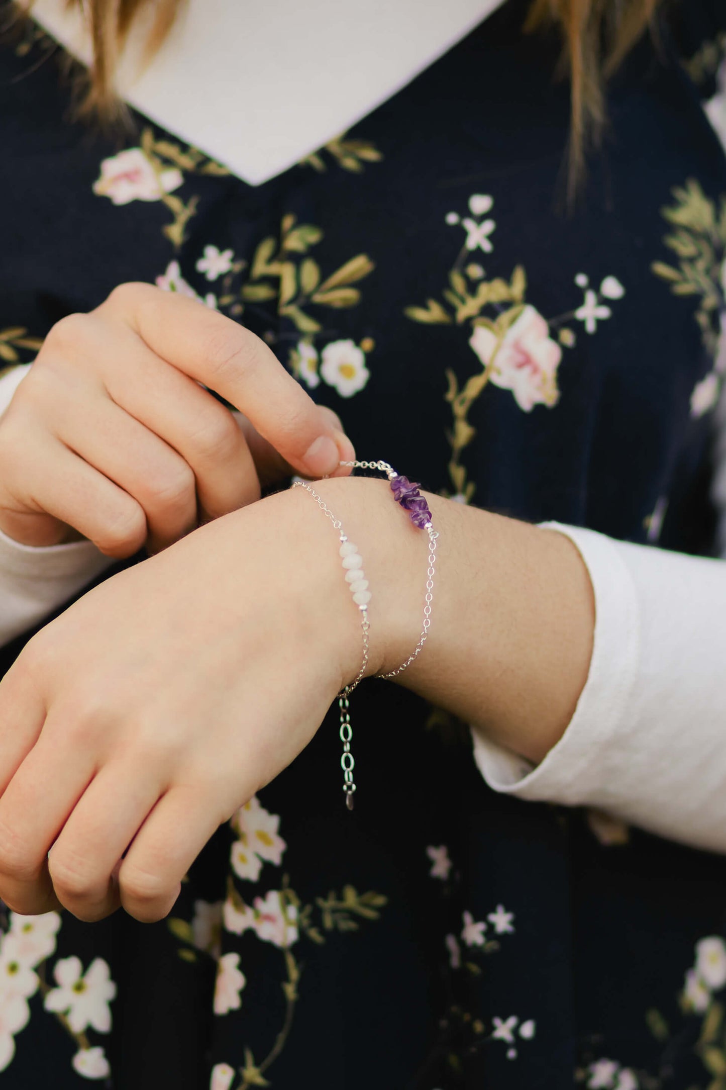 Amethyst Crystals Bracelet