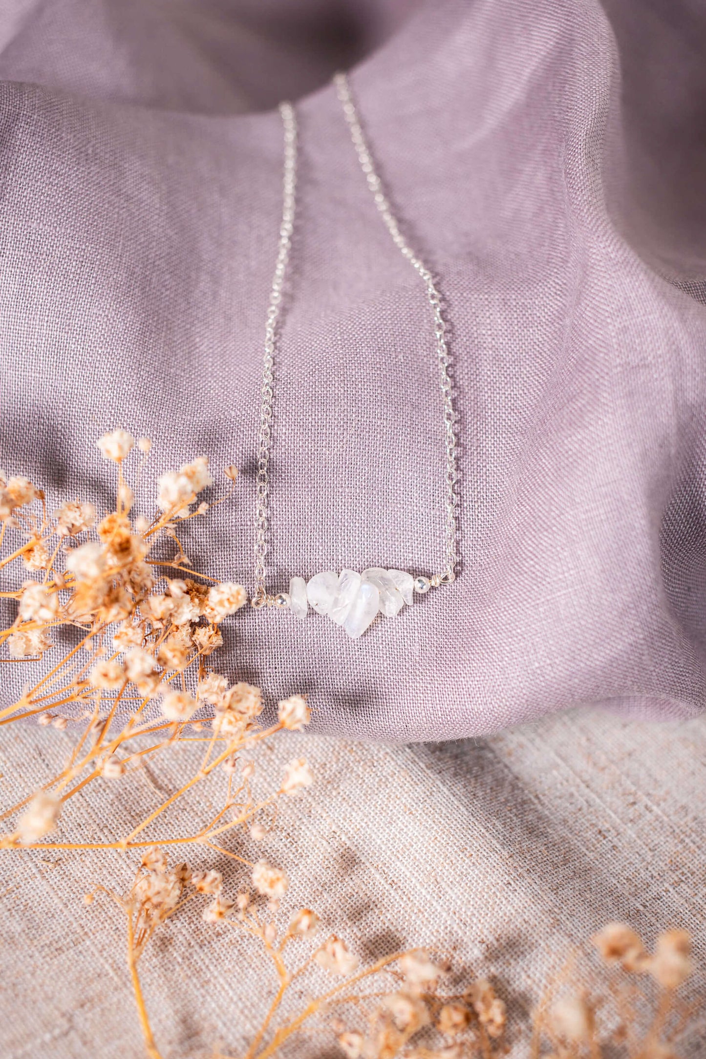 Moonstone Crystals Necklace