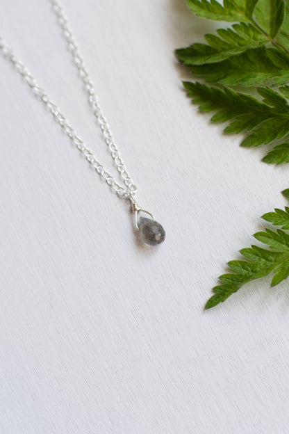 Labradorite Teardrop Necklace
