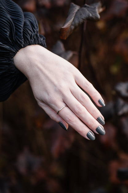 Hexagon Sterling Silver Ring