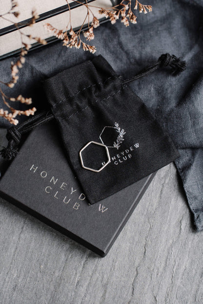 Hexagon Sterling Silver Ring