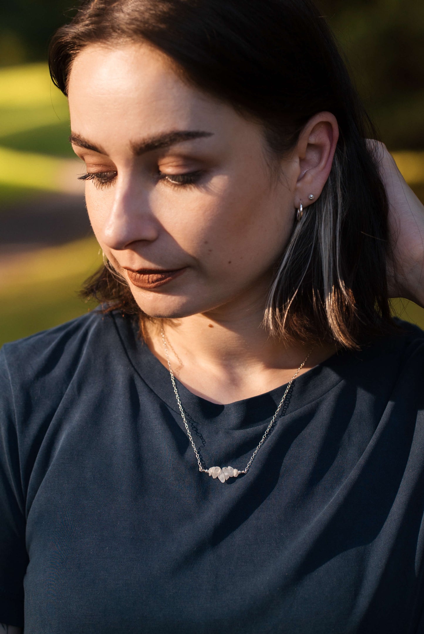 Moonstone Crystals Necklace