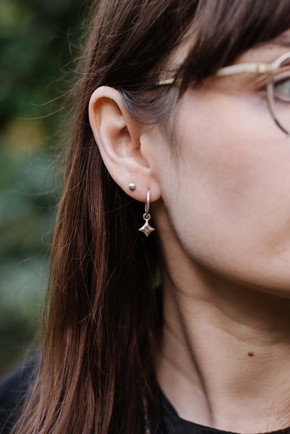 Moon & Star Hoop Earrings