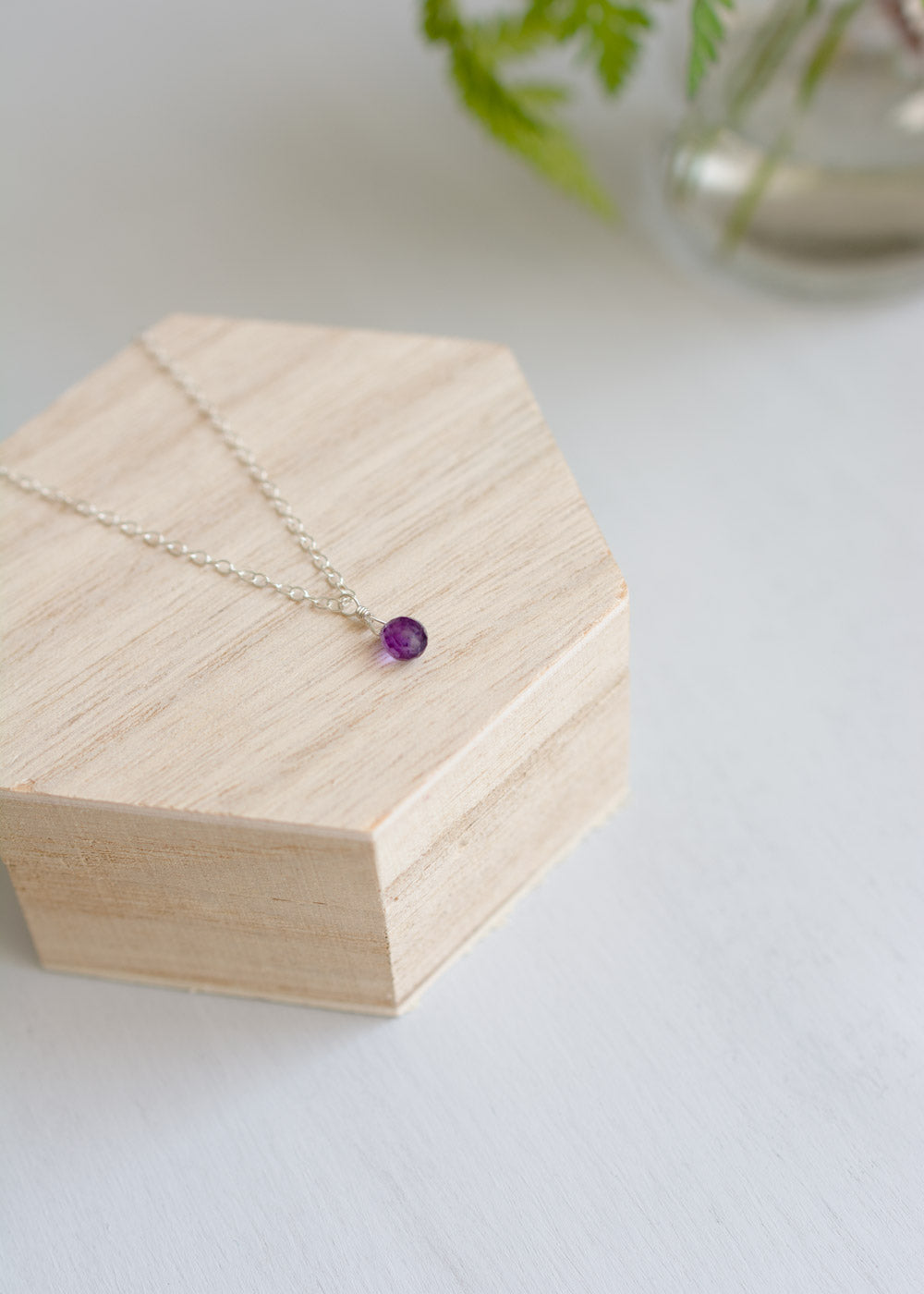 Amethyst Teardrop Necklace