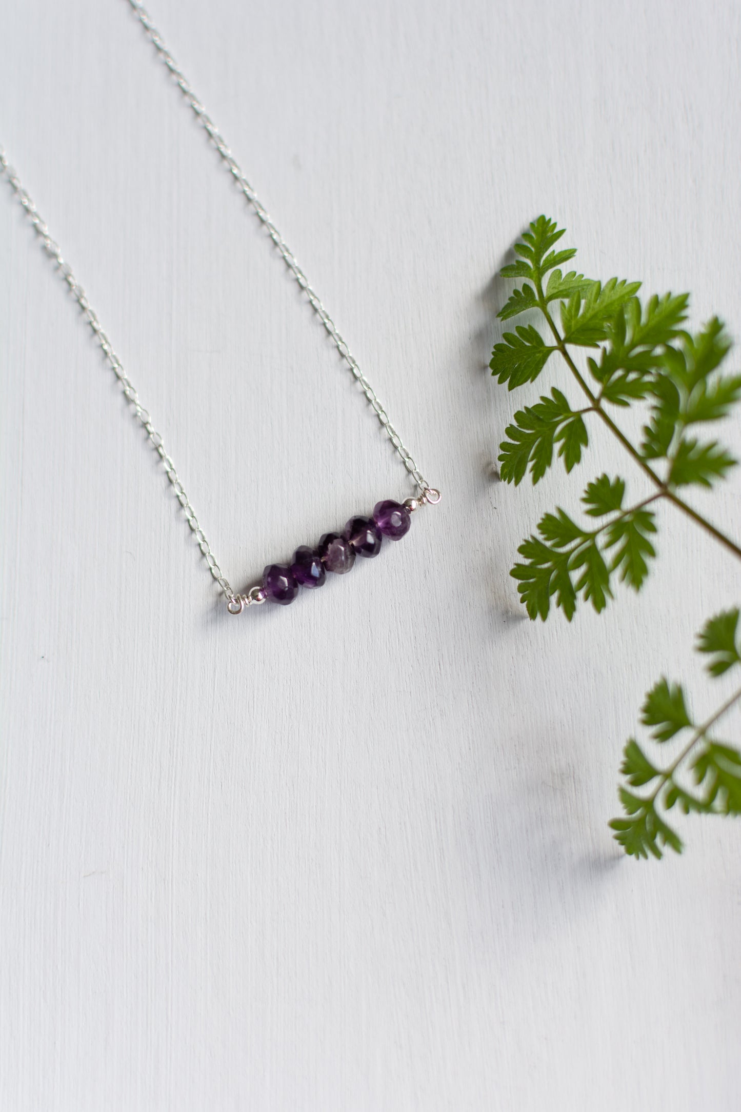 Amethyst Rondelle Necklace