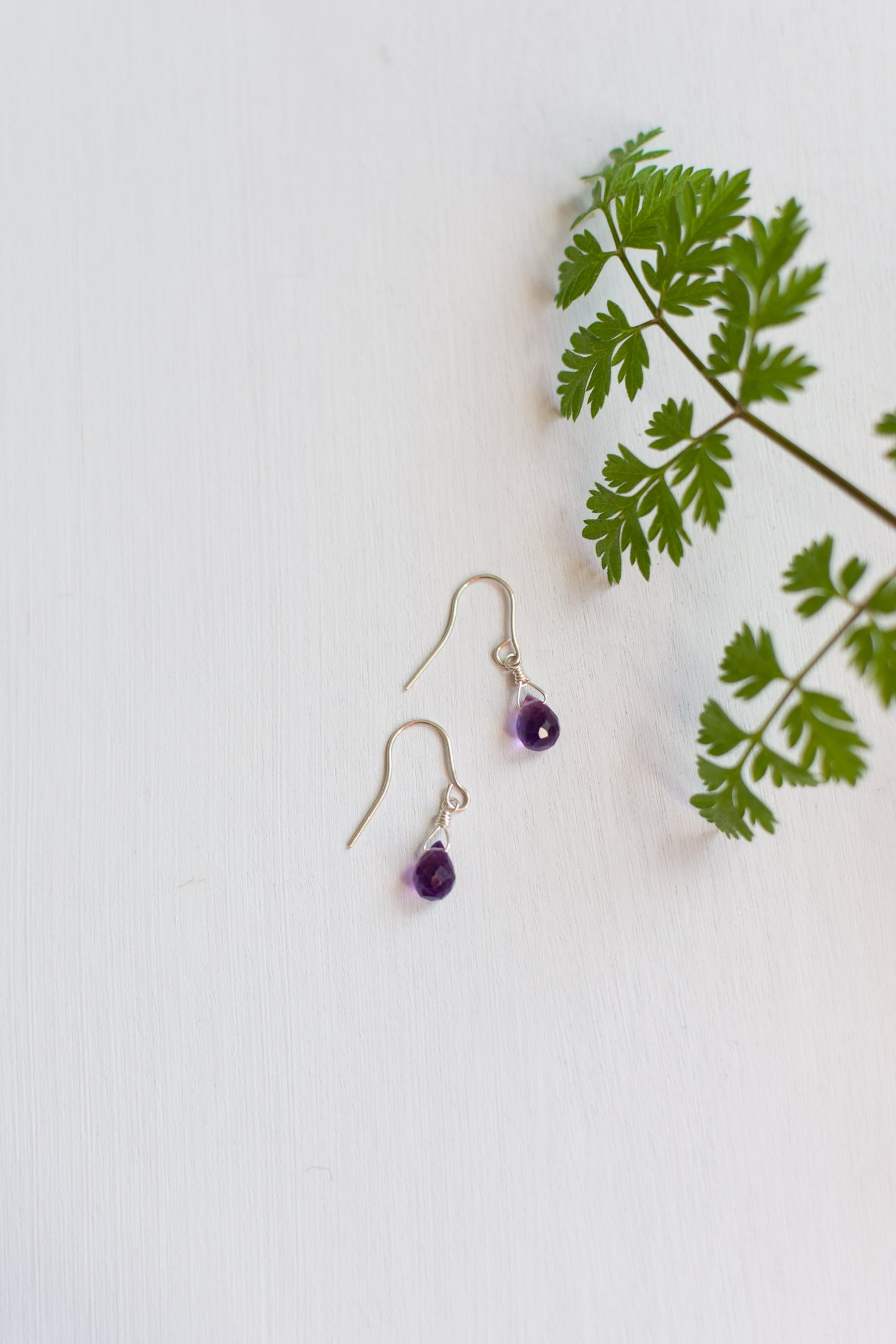 Amethyst Teardrop Earrings