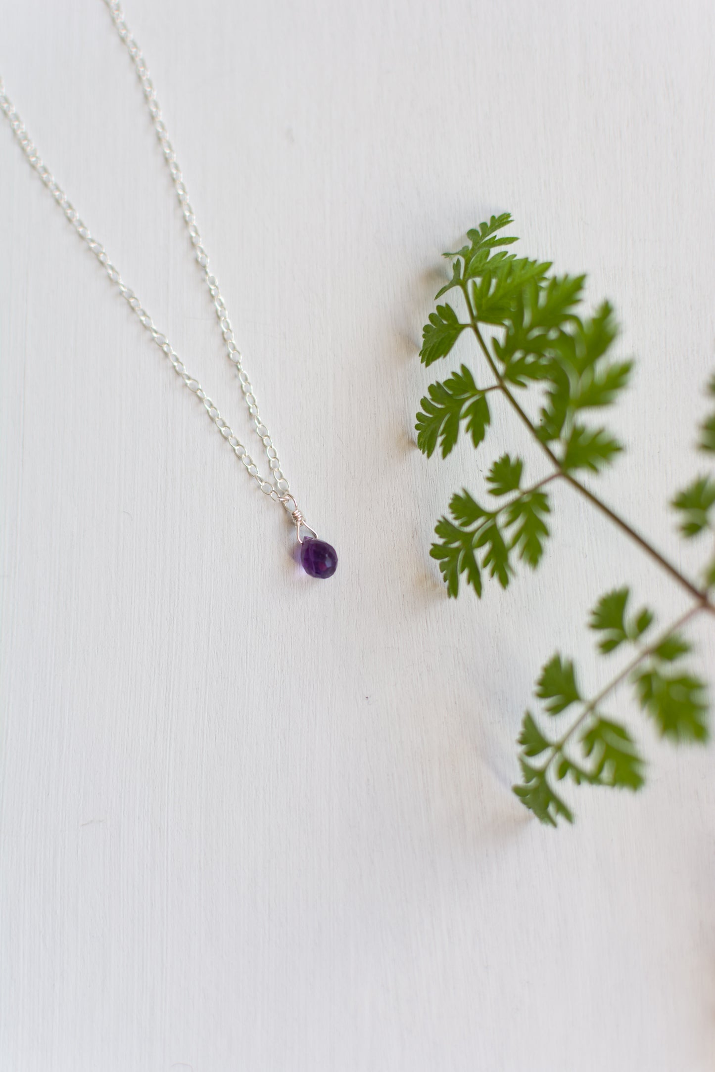 Amethyst Teardrop Necklace