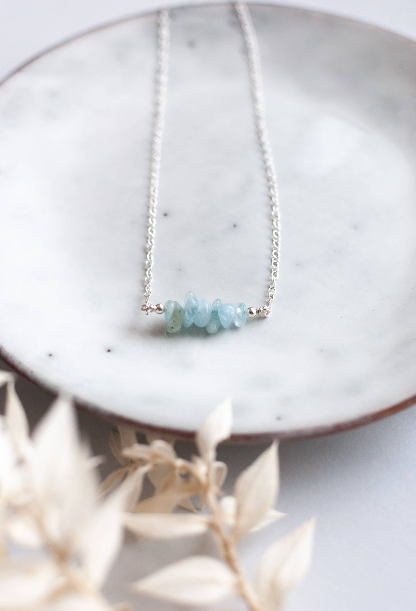 Aquamarine Crystals Necklace