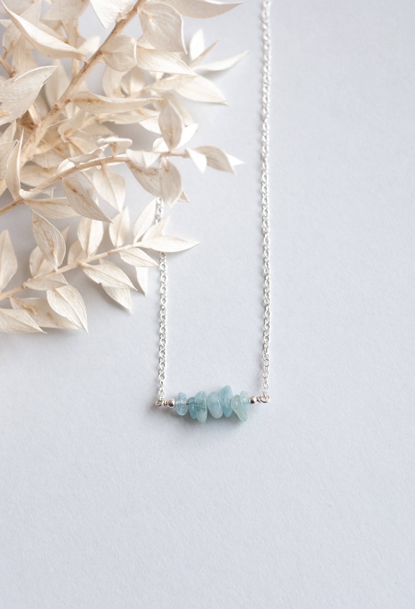 Aquamarine Crystals Necklace