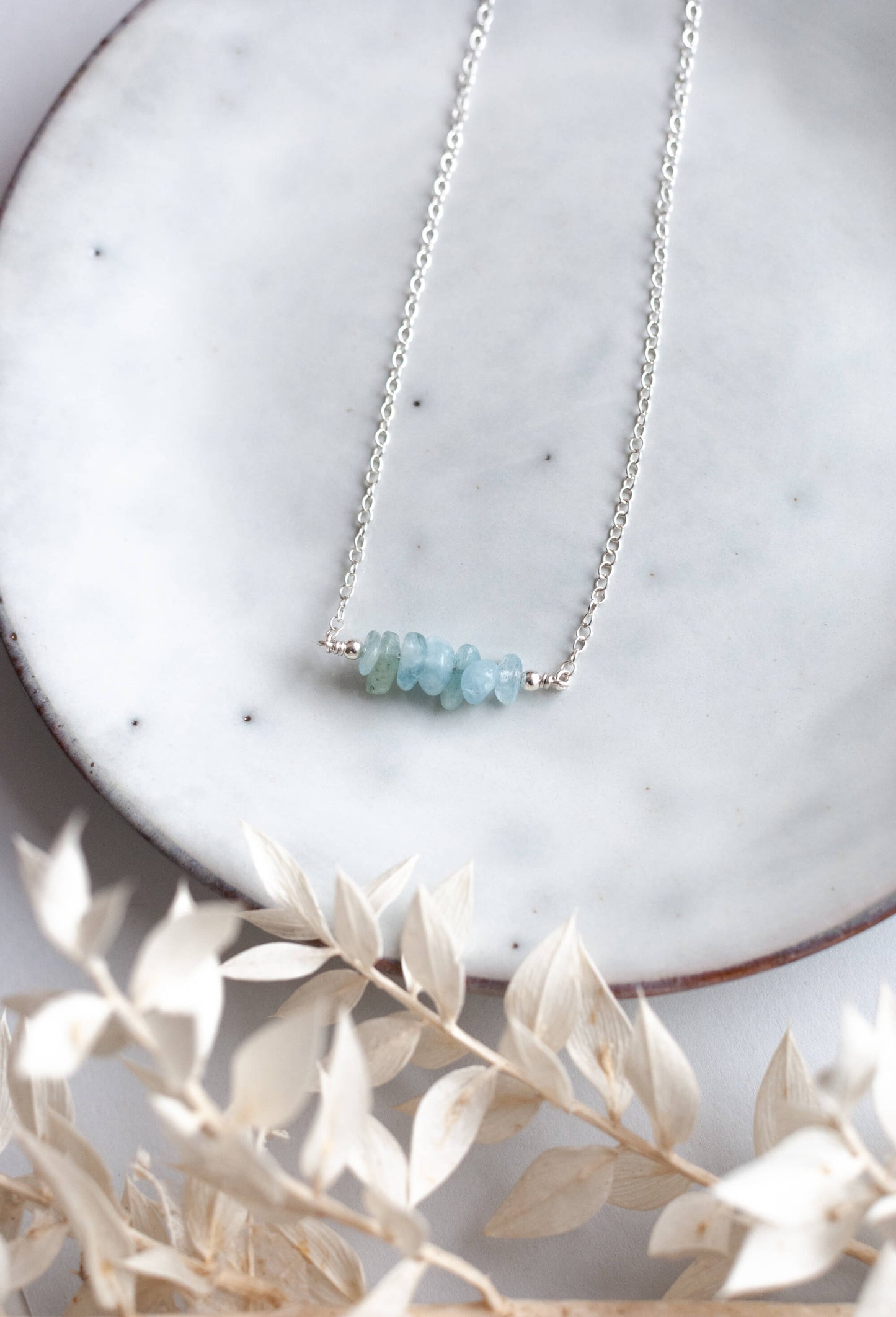 Aquamarine Crystals Necklace