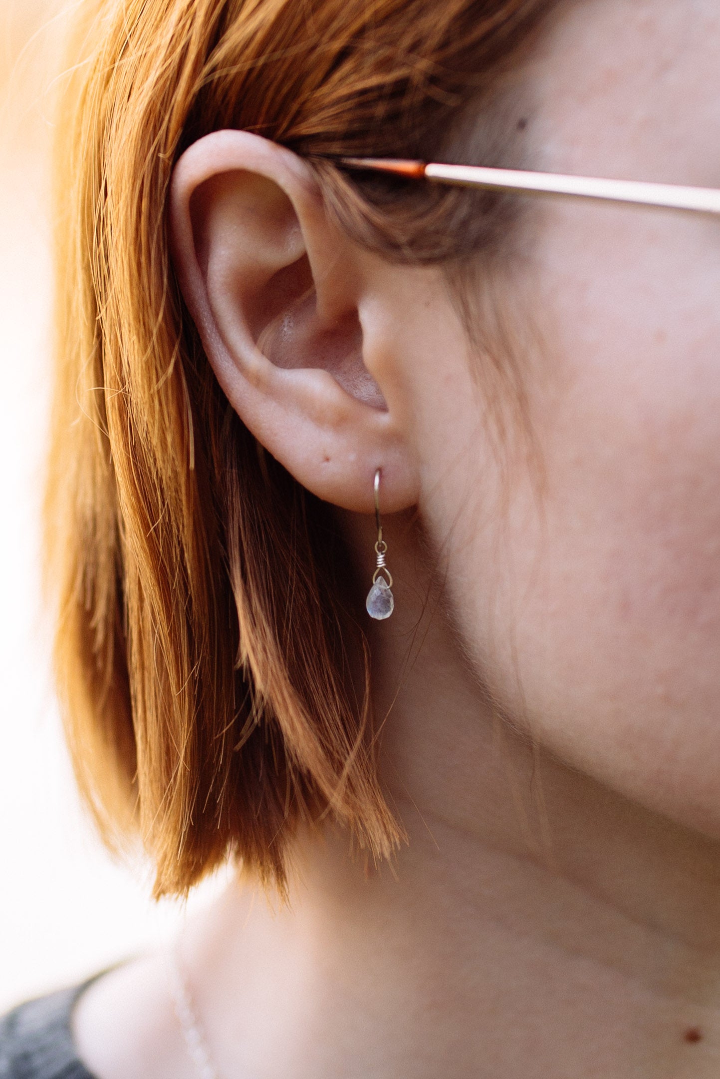 Dainty Moonstone Earrings