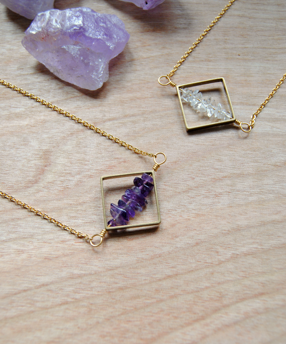 Geometry Amethyst Necklace