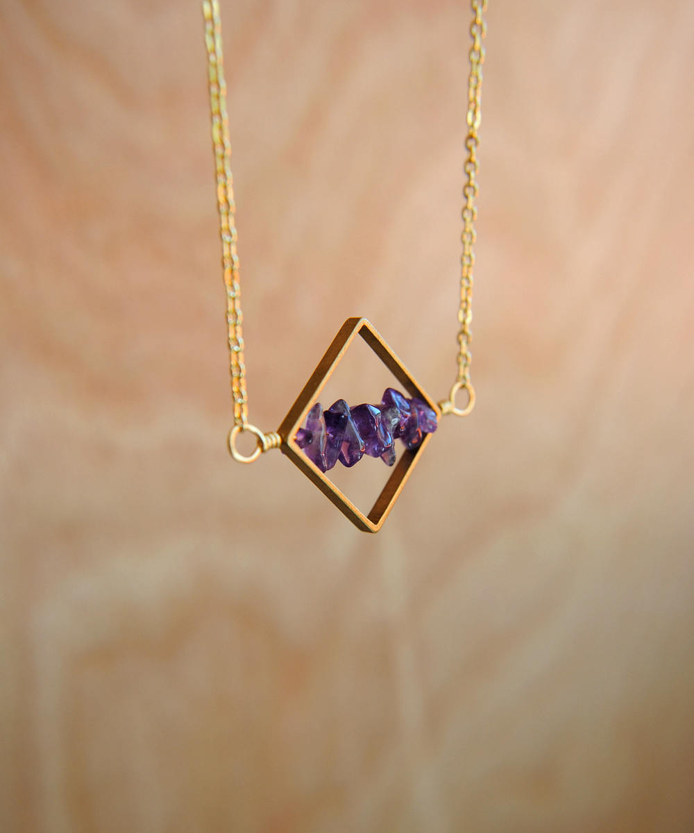 Geometry Amethyst Necklace