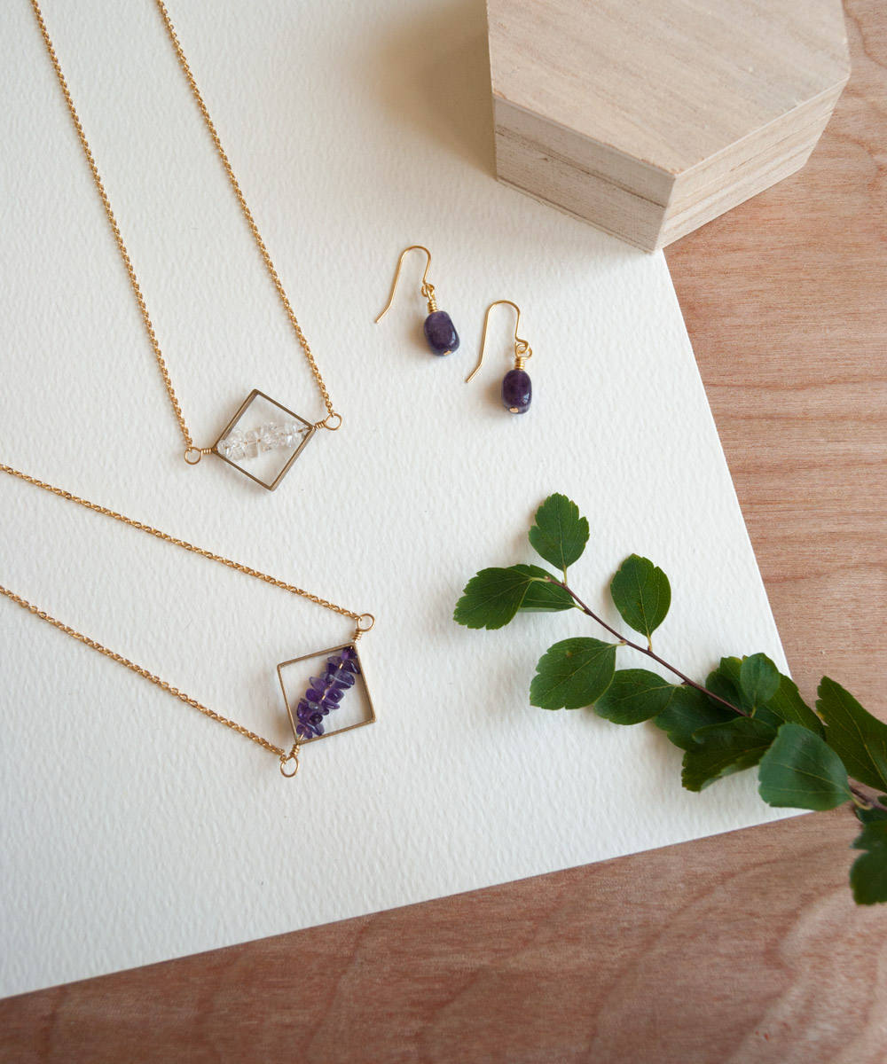 Geometry Amethyst Necklace