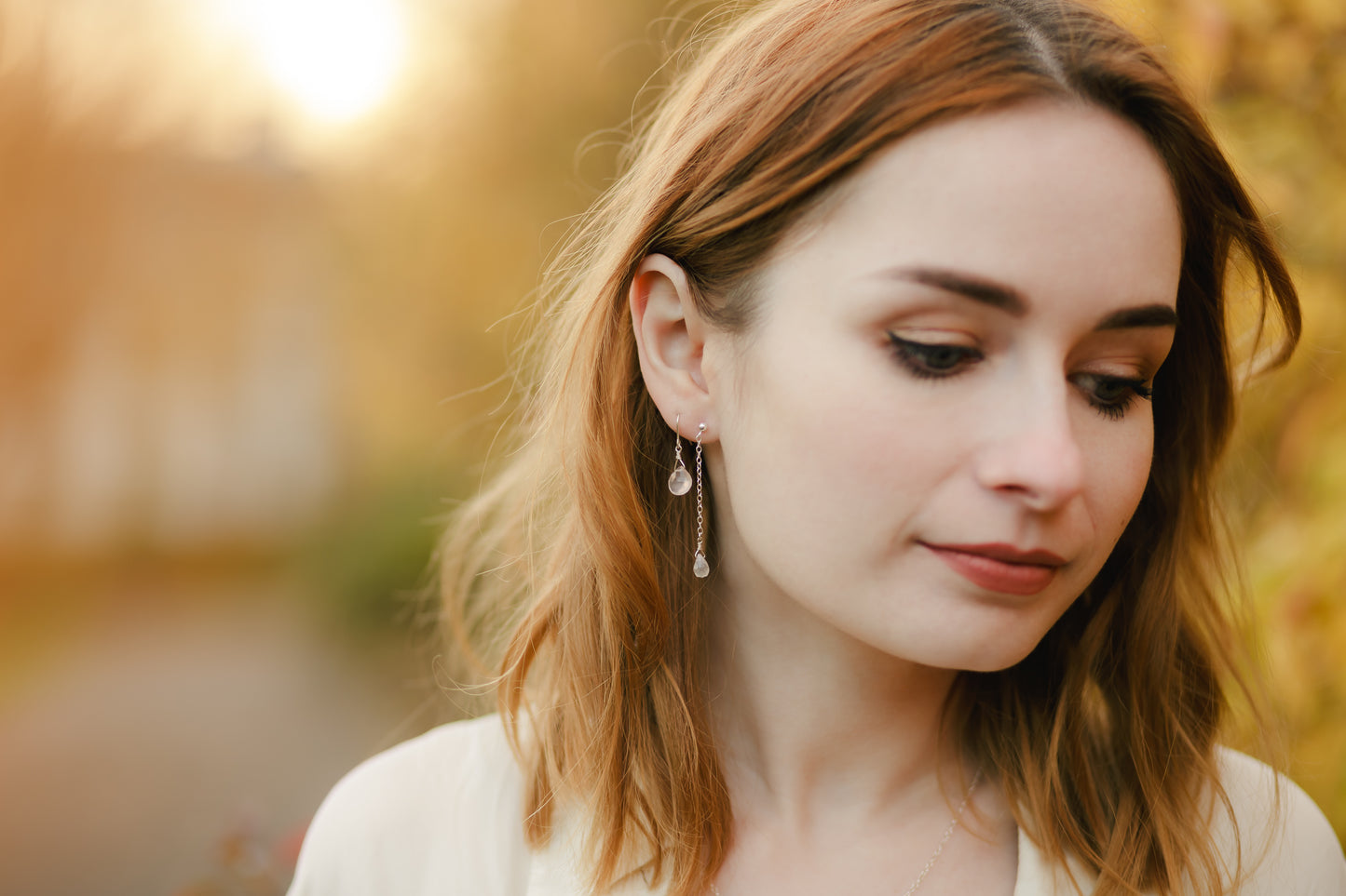 Minimal Gemstone Earrings