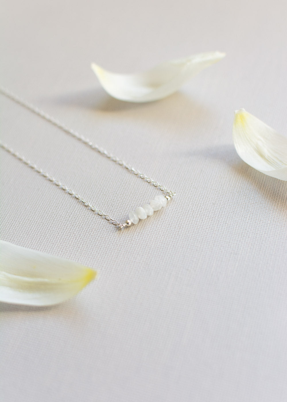 Moonstone Rondelle Necklace