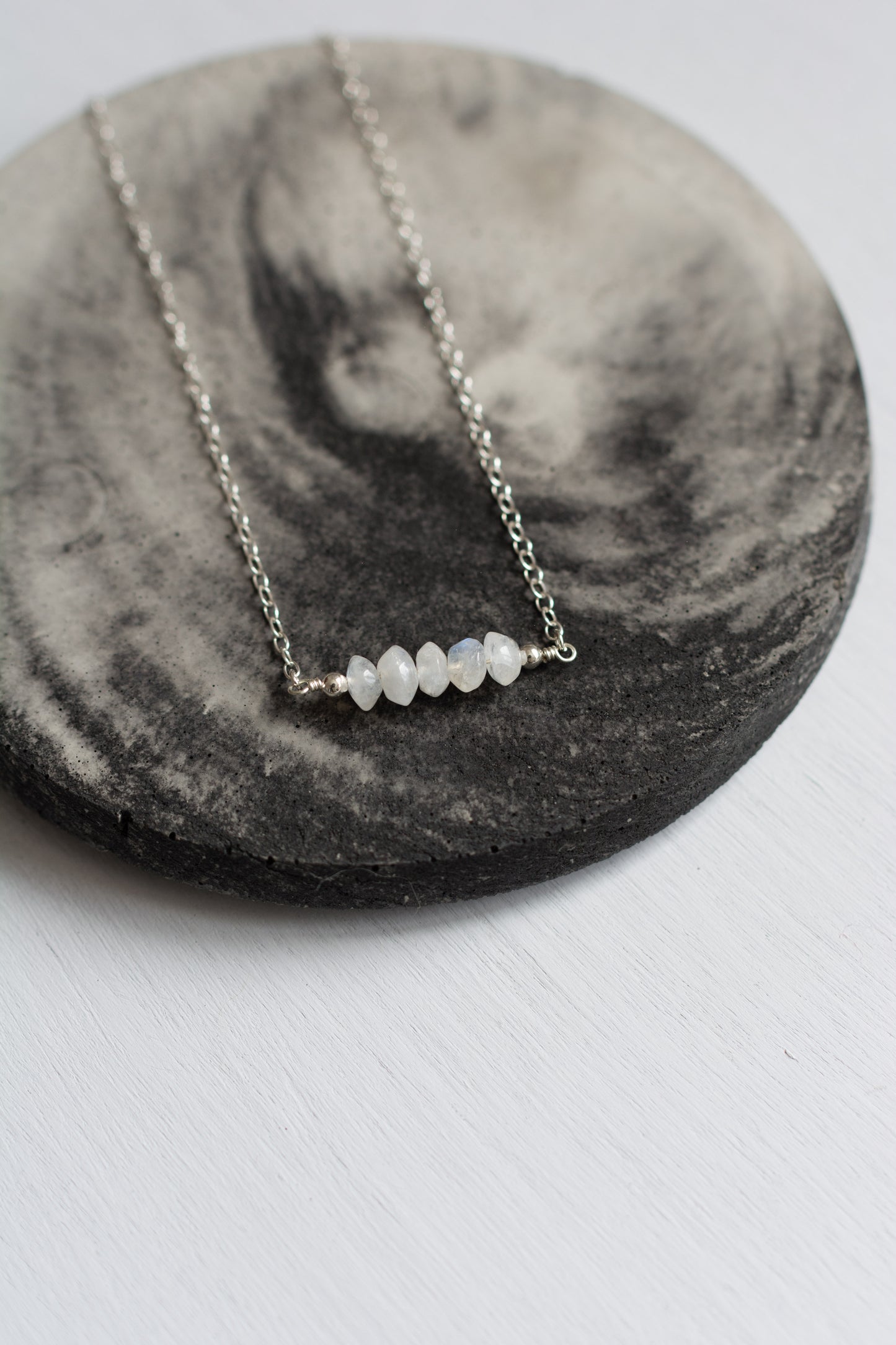 Moonstone Bar Necklace