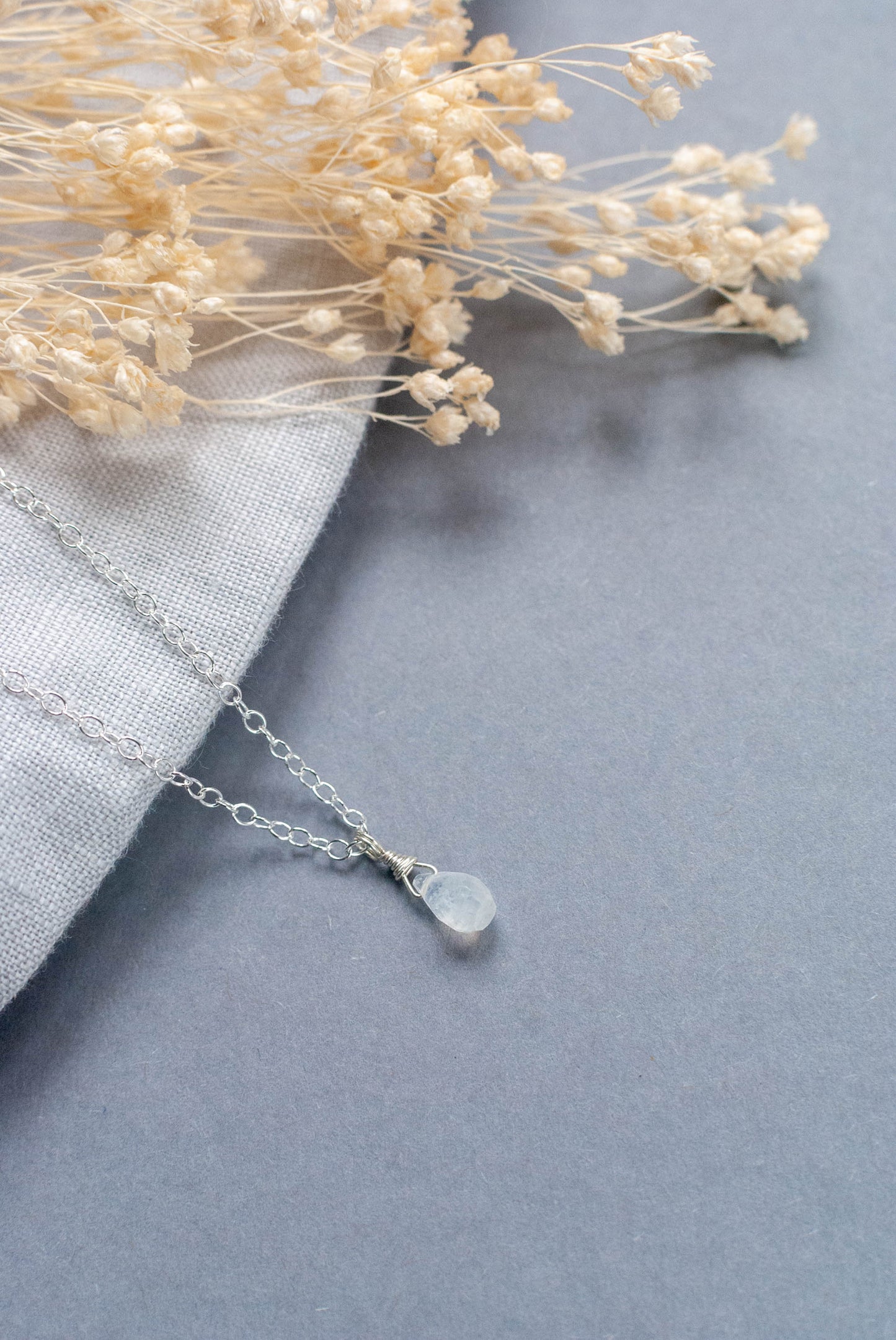 Moonstone Teardrop Necklace