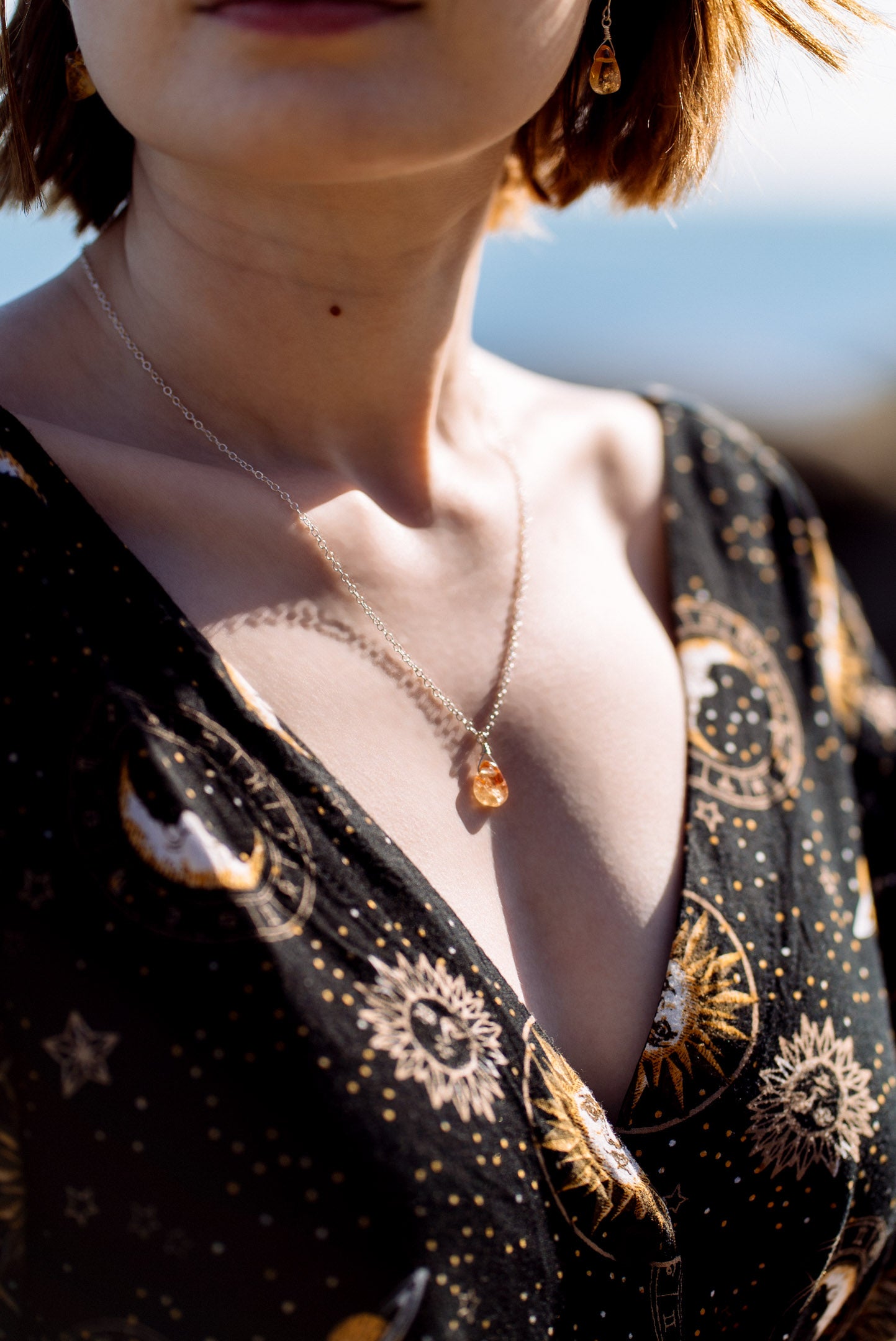 Orange Crystal Necklace