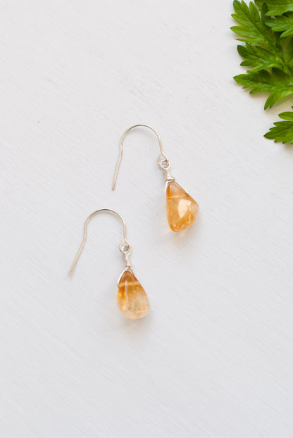 Orange Gemstone Earrings