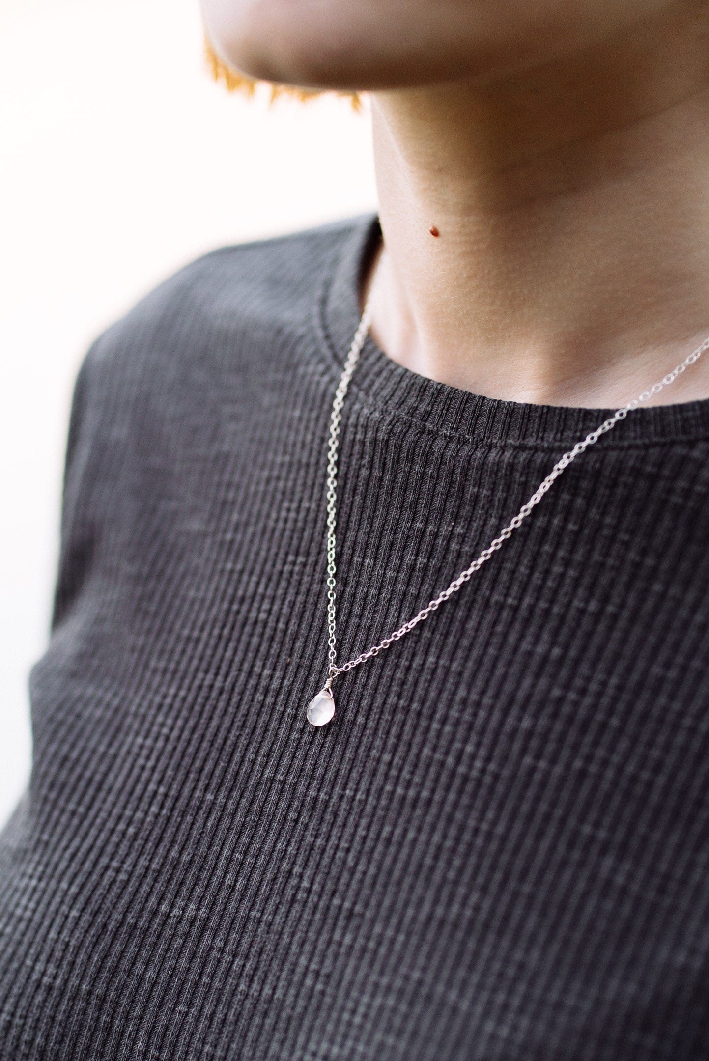 Pale Pink Crystal Necklace