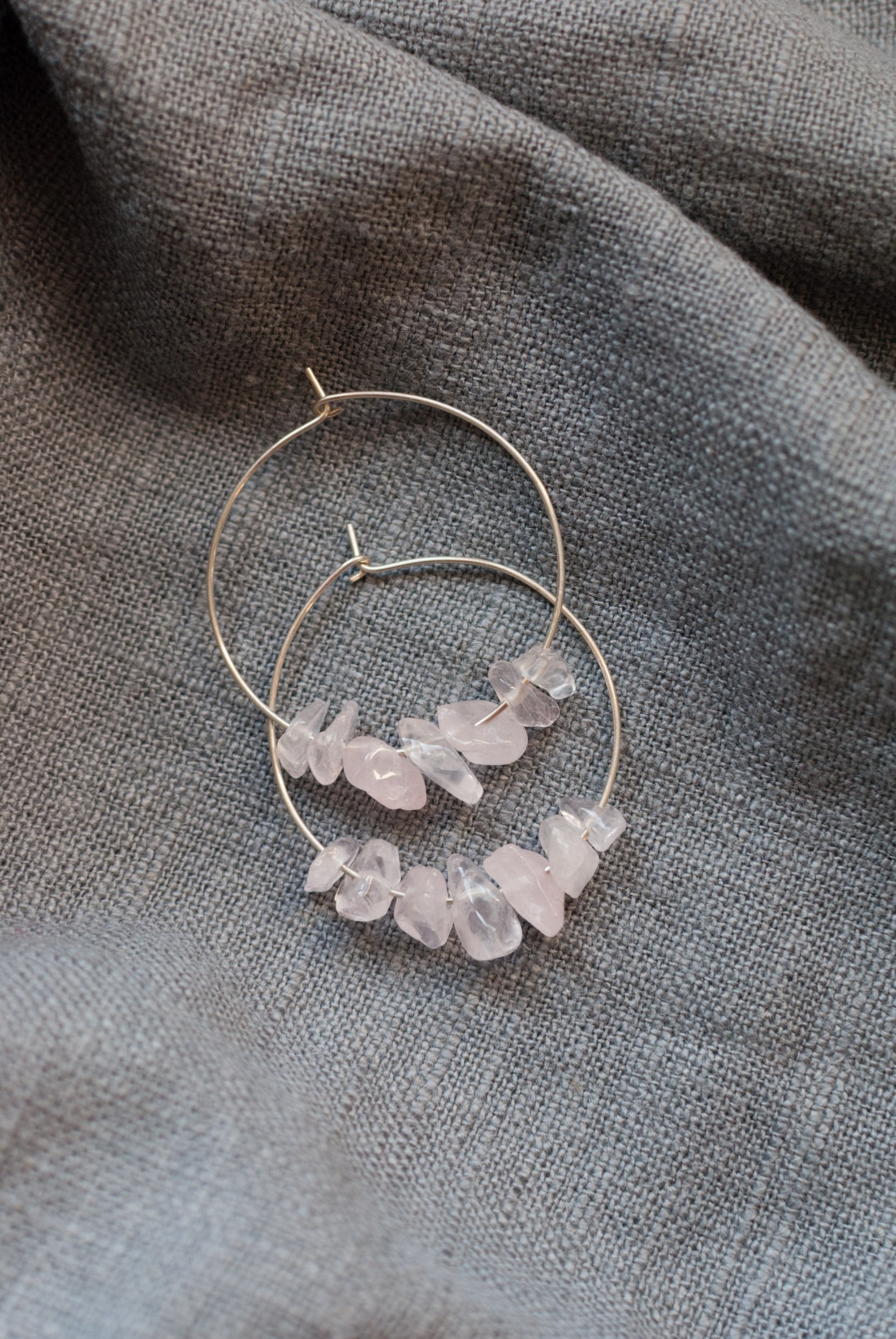 Pink crystal hoop deals earrings